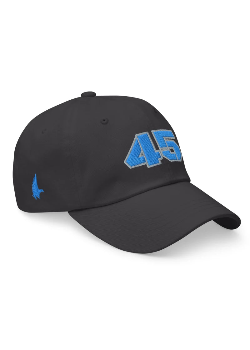 Loyalty Vibes 45 Dad Hat Charcoal Grey Grey Baby Blue OS