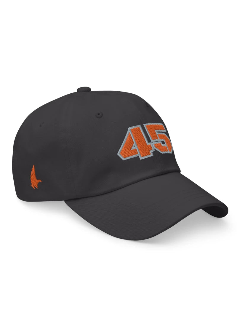 Loyalty Vibes 45 Dad Hat Charcoal Grey Grey Orange OS