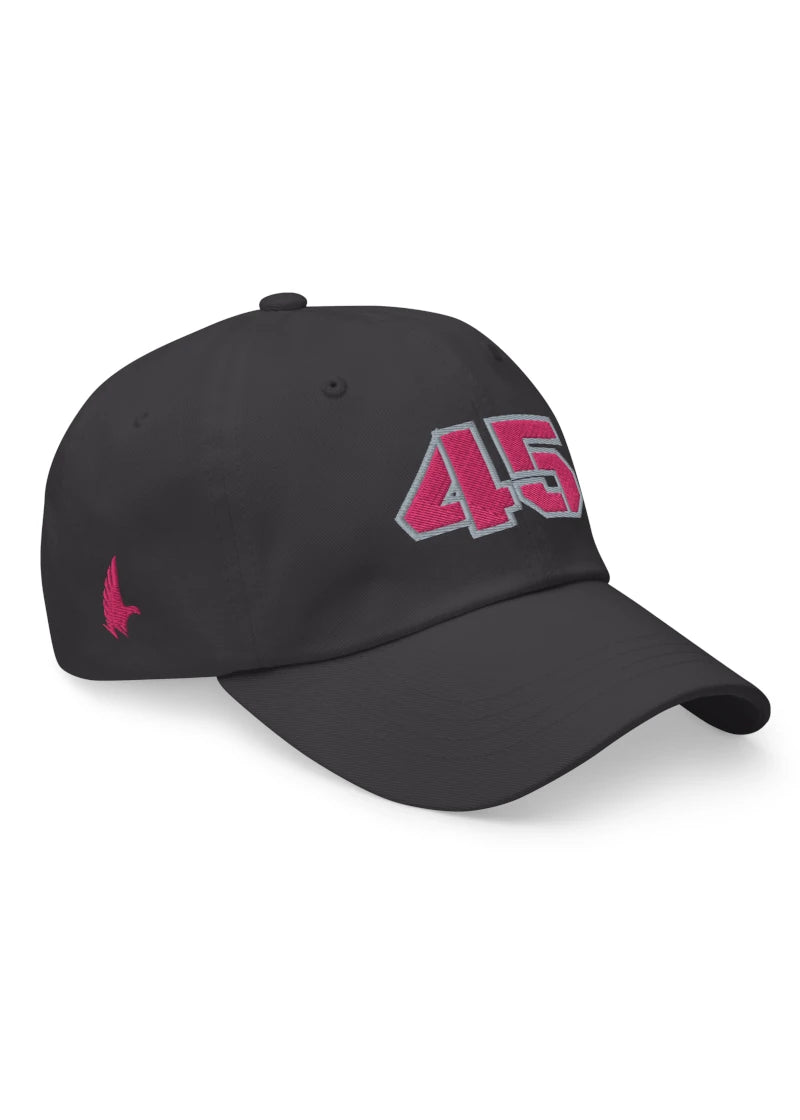 Loyalty Vibes 45 Dad Hat Charcoal Grey Grey Pink OS