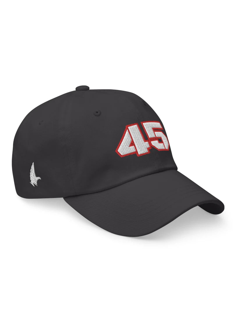 Loyalty Vibes 45 Dad Hat Charcoal Grey Red White OS
