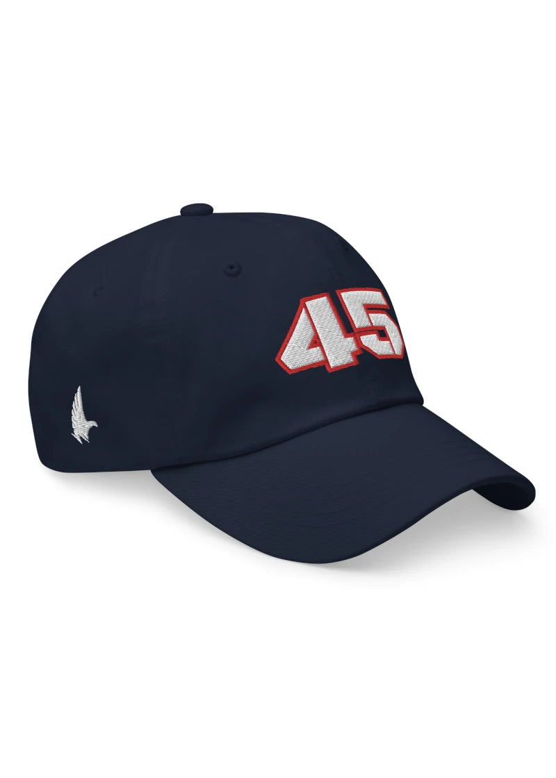Loyalty Vibes 45 Dad Hat Navy Blue Red White OS