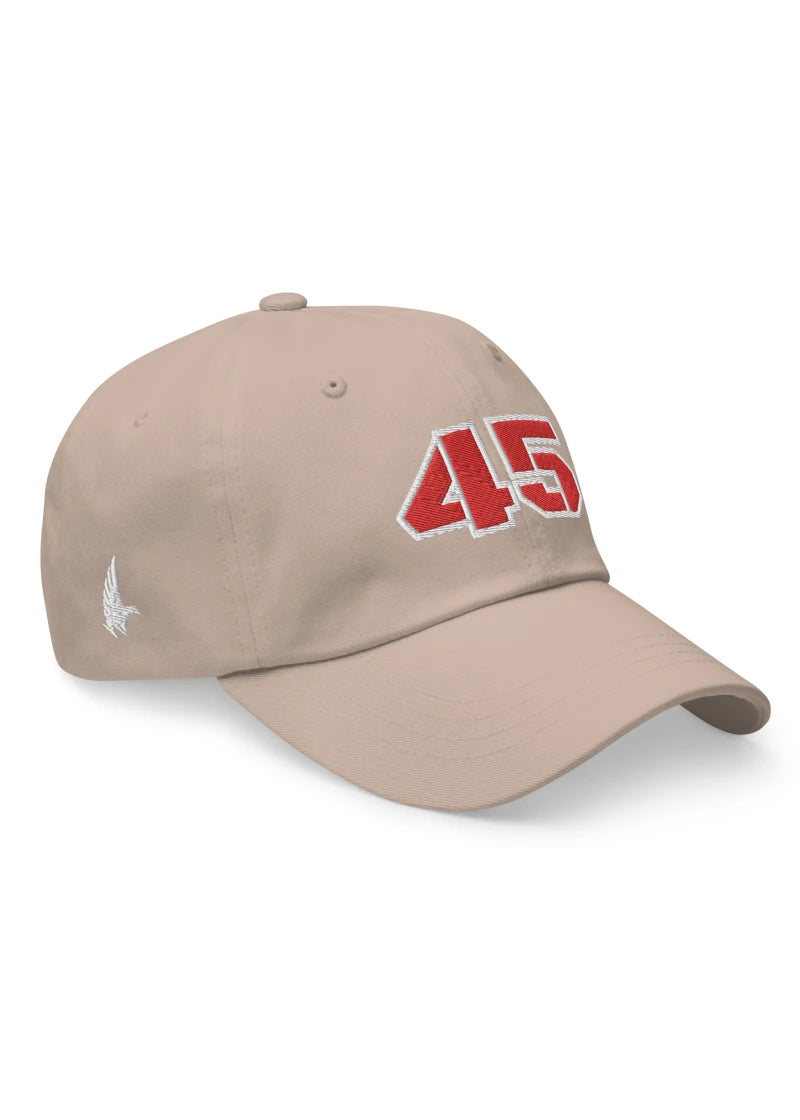 Loyalty Vibes 45 Dad Hat Sandstone White Red OS