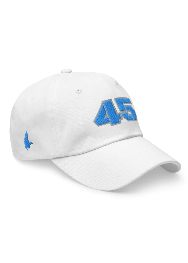 Loyalty Vibes 45 Dad Hat White Grey Baby Blue OS