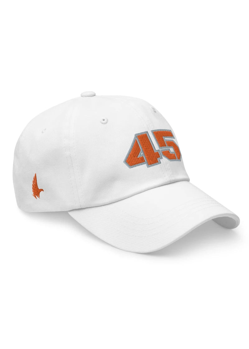 Loyalty Vibes 45 Dad Hat White Grey Orange OS