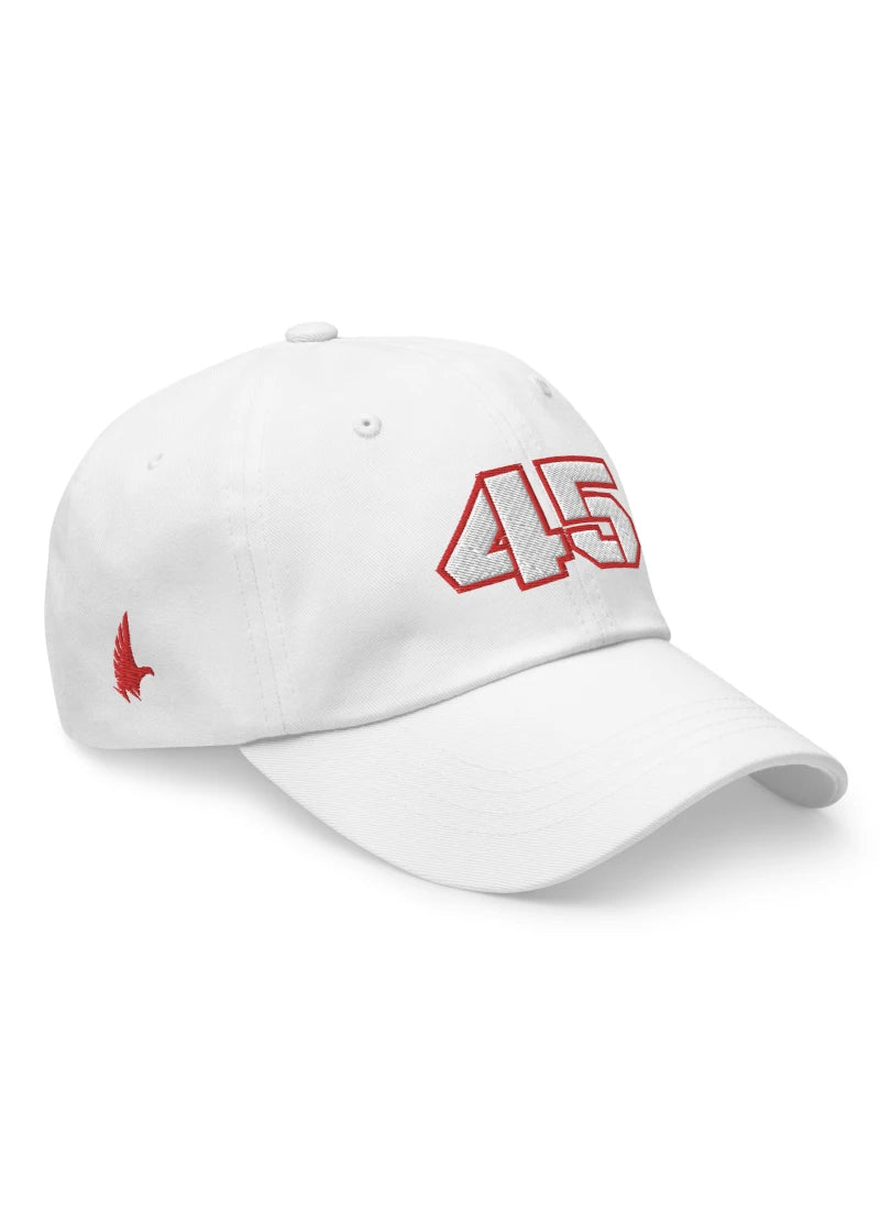 Loyalty Vibes 45 Dad Hat White Red White OS