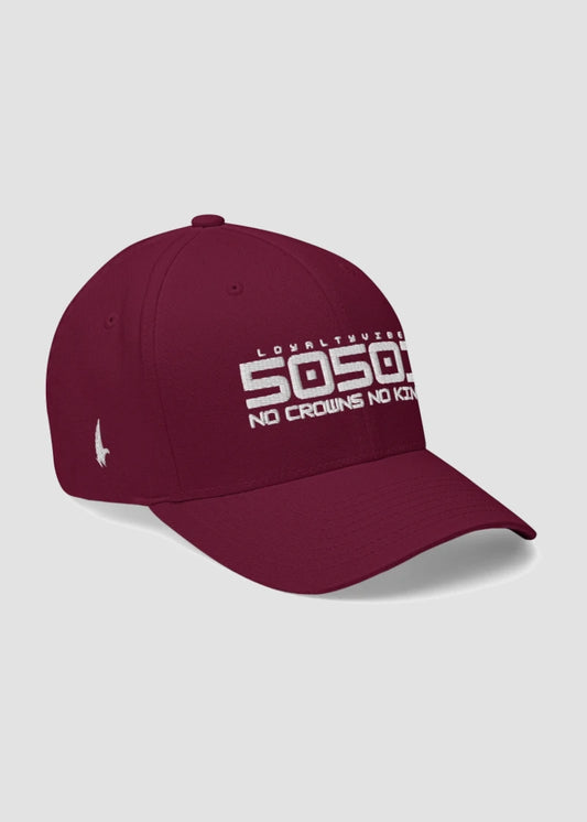 Loyalty Vibes 50501 Fitted Hat Maroon Loyalty Vibes