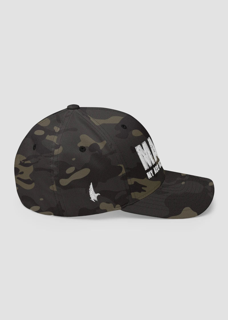 Acquitted MAGA Fitted Hat Black Camo - Right - Loyalty Vibes
