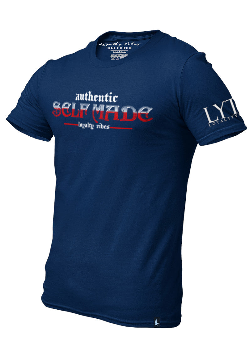 Loyalty Vibes Loyalty Vibes Authentic Self Made T-Shirt Navy Blue