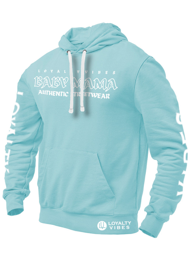 Loyalty Vibes Baby Mama Graphic Hoodie Sky Blue Women's Loyalty Vibes