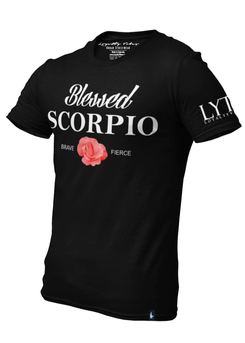 Loyalty Vibes Loyalty Vibes Blessed Scorpio Tee Black