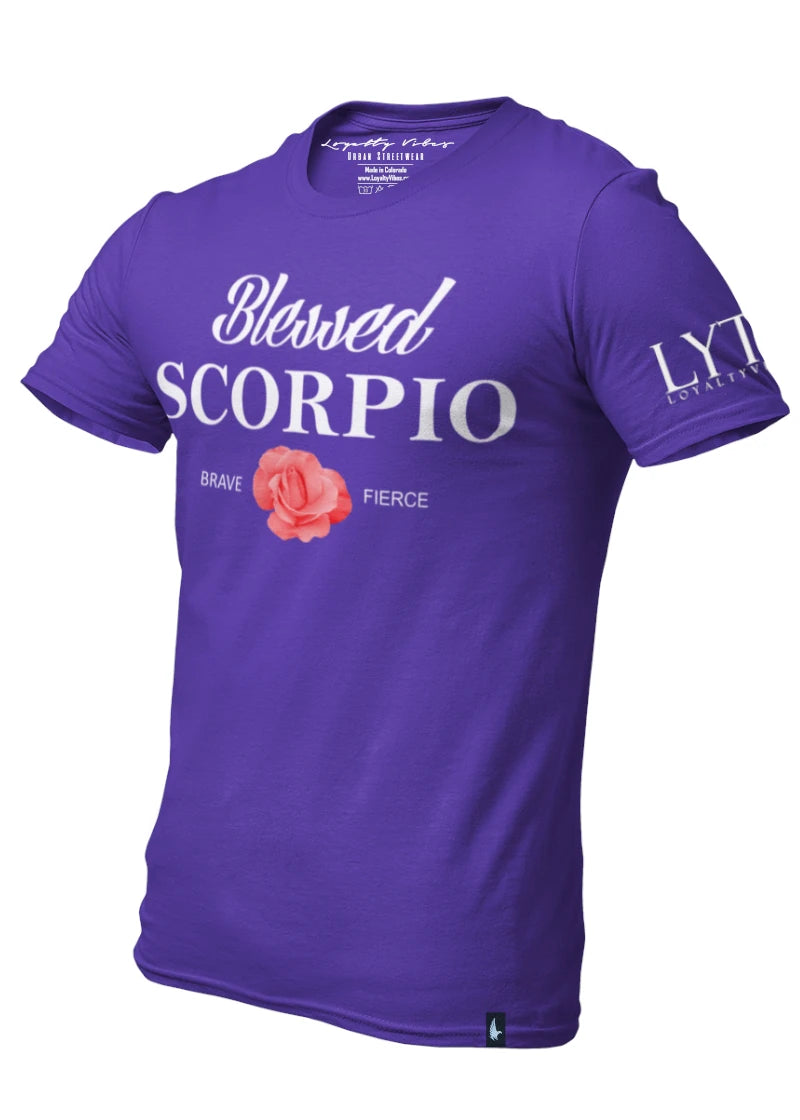 Loyalty Vibes Loyalty Vibes Blessed Scorpio Tee Purple