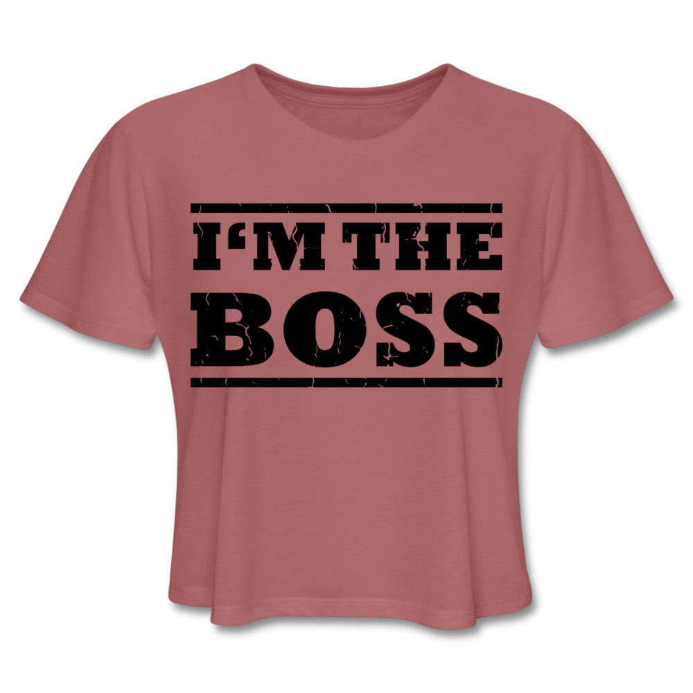 Boss Cropped Tee Mauve - Loyalty Vibes