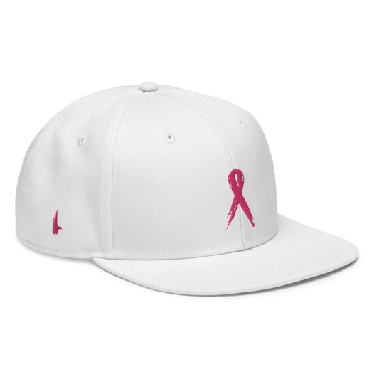 Loyalty Vibes Breast Cancer Snapback Hat White Loyalty Vibes