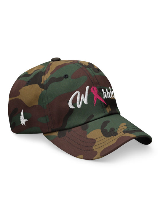 Loyalty Vibes Breast Cancer Warrior Dad Hat Green Camo OS Loyalty Vibes