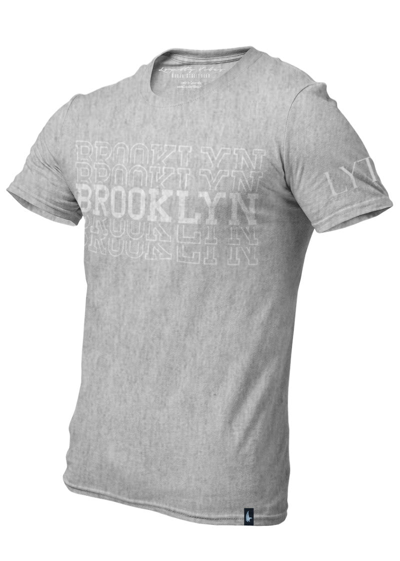 Loyalty Vibes Brooklyn Central Graphic T-Shirt Heather Grey White Loyalty Vibes