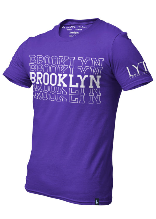 Loyalty Vibes Brooklyn Central Graphic T-Shirt Purple White Loyalty Vibes