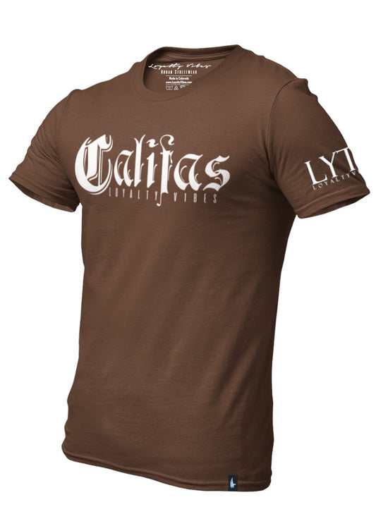 Loyalty Vibes Califas Streetwear T-Shirt Brown Loyalty Vibes