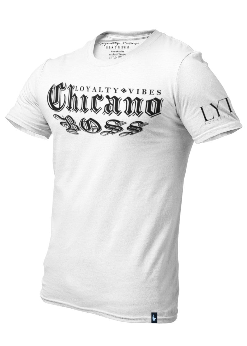 Loyalty Vibes Chicano Boss Graphic Tee White Loyalty Vibes
