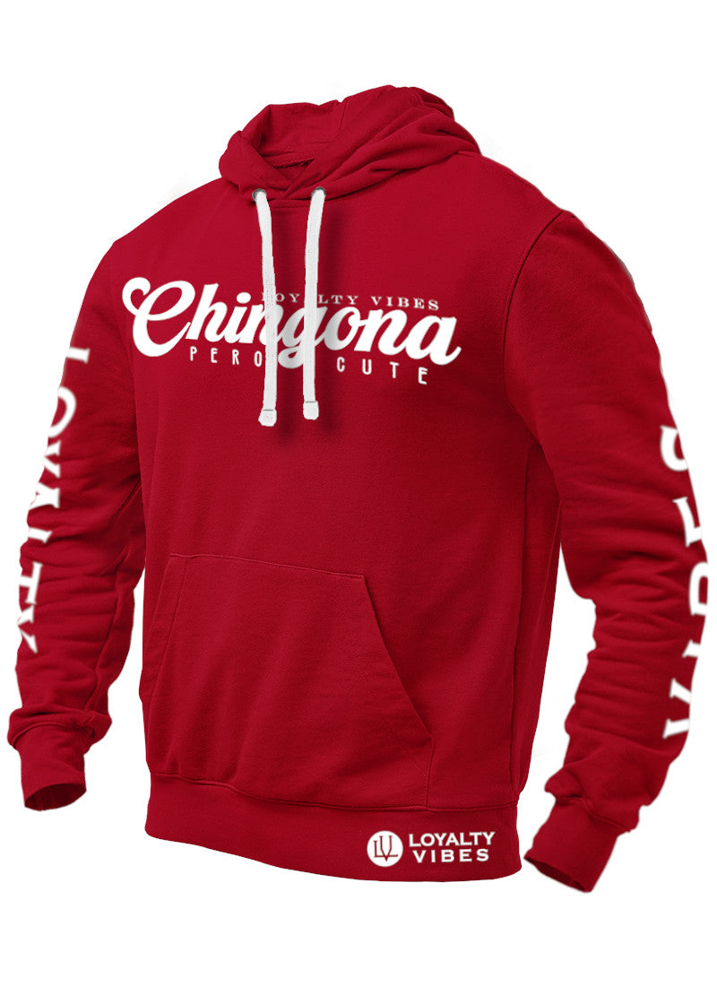 Loyalty Vibes Loyalty Vibes Chingona Pero Cute Graphic Hoodie Maroon