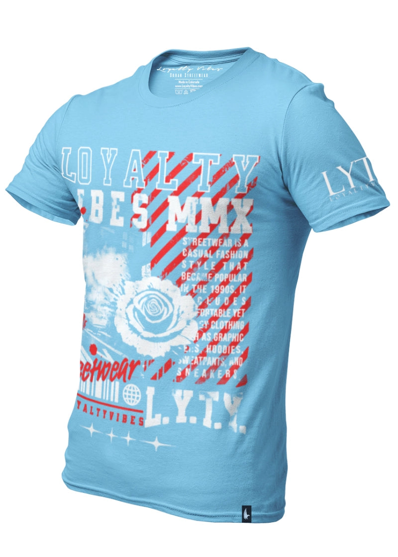 Loyalty Vibes City Of Love Streetwear T-Shirt Baby Blue Loyalty Vibes