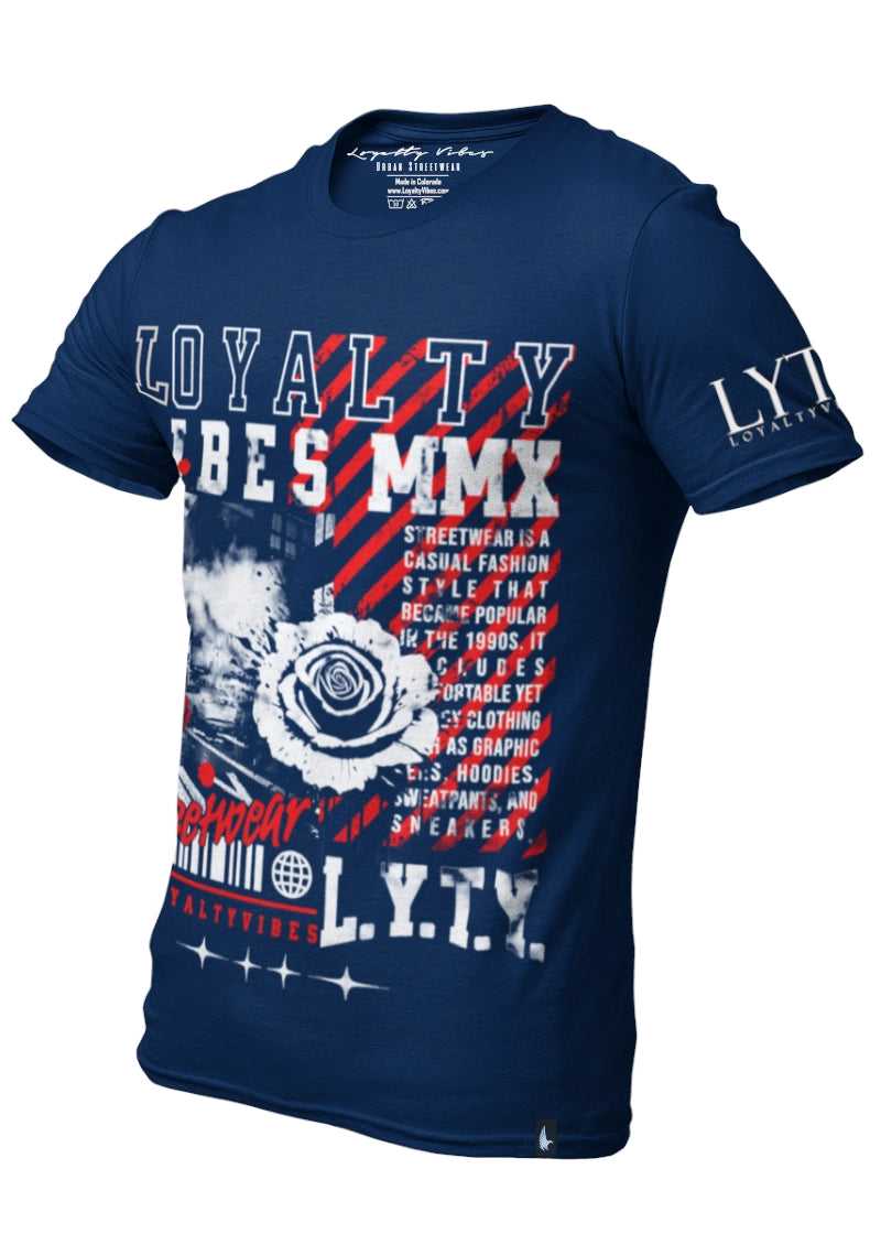 Loyalty Vibes City Of Love Streetwear T-Shirt Navy Blue Loyalty Vibes