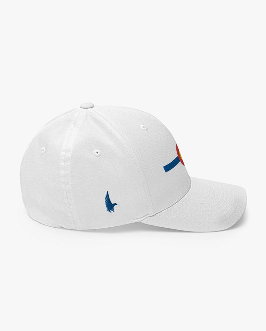 Loyalty Vibes Classic Colorado Fitted Hat White/Blue Right