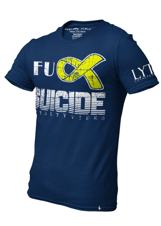 Loyalty Vibes Classic Fk Suicide T-Shirt Navy Blue Loyalty Vibes