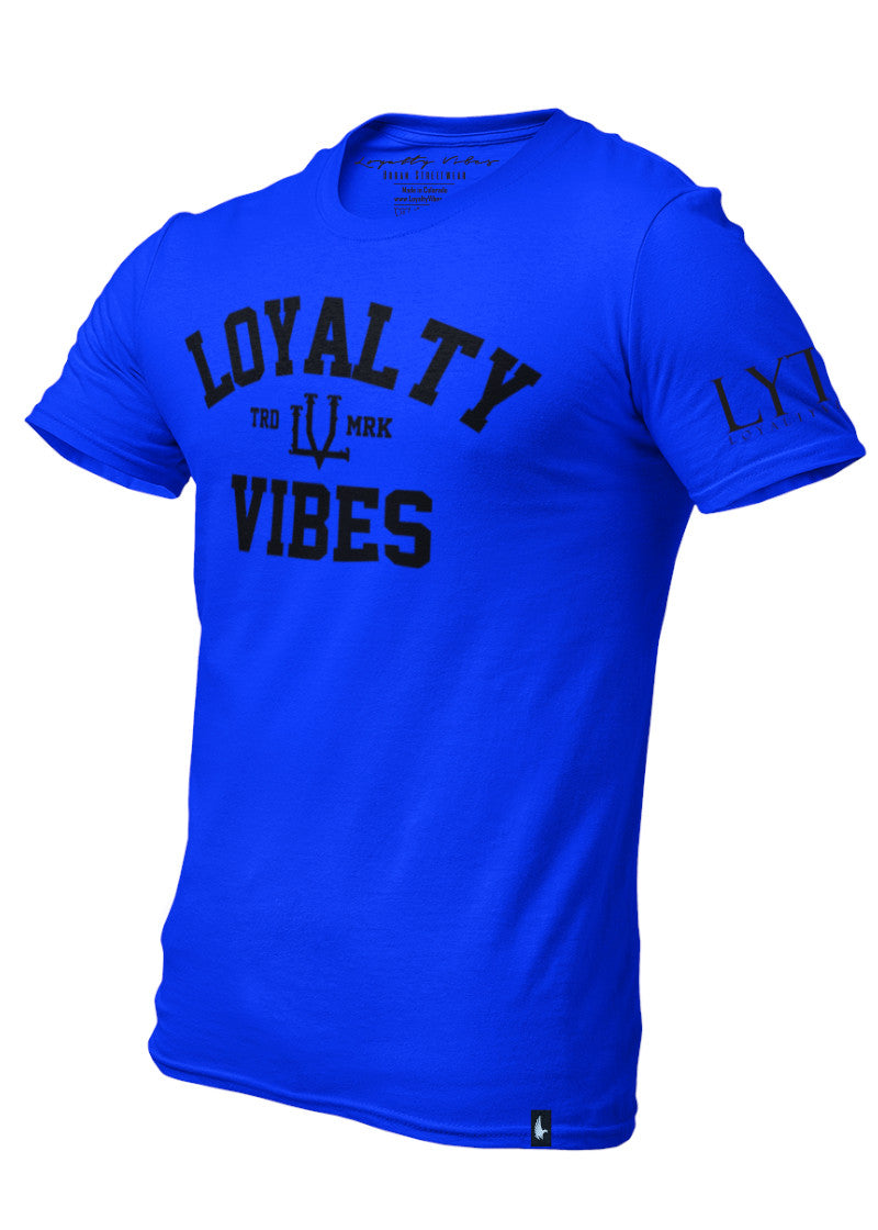 Loyalty Vibes Classic Loyalty Graphic T-Shirt Blue Black Loyalty Vibes