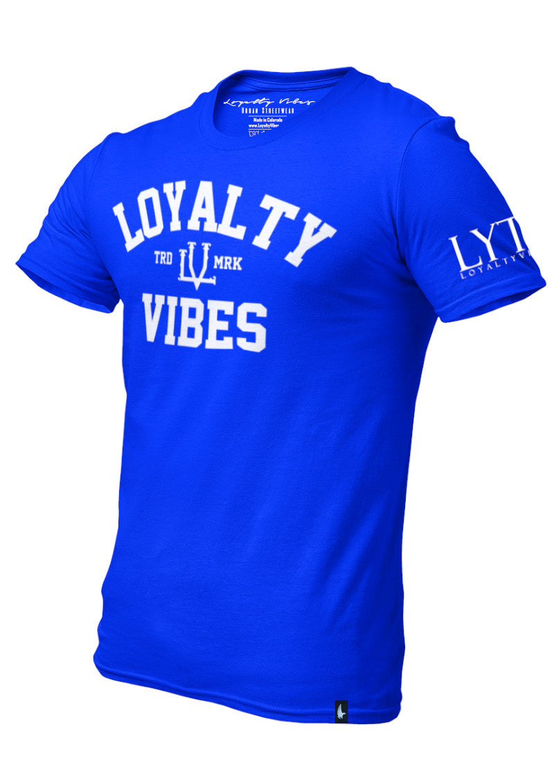 Loyalty Vibes Classic Loyalty Graphic T-Shirt Blue Loyalty Vibes