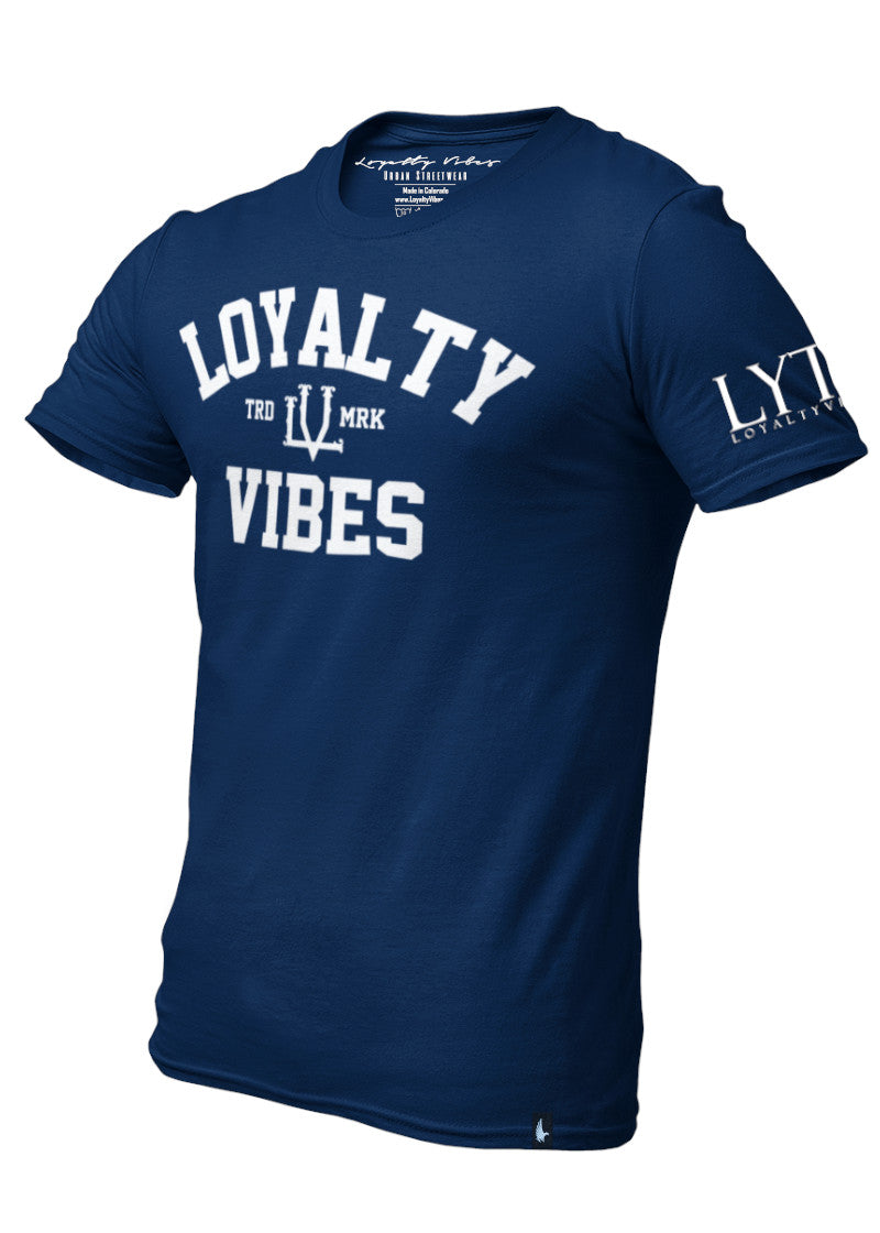 Loyalty Vibes Classic Loyalty Graphic T-Shirt Navy Blue Loyalty Vibes