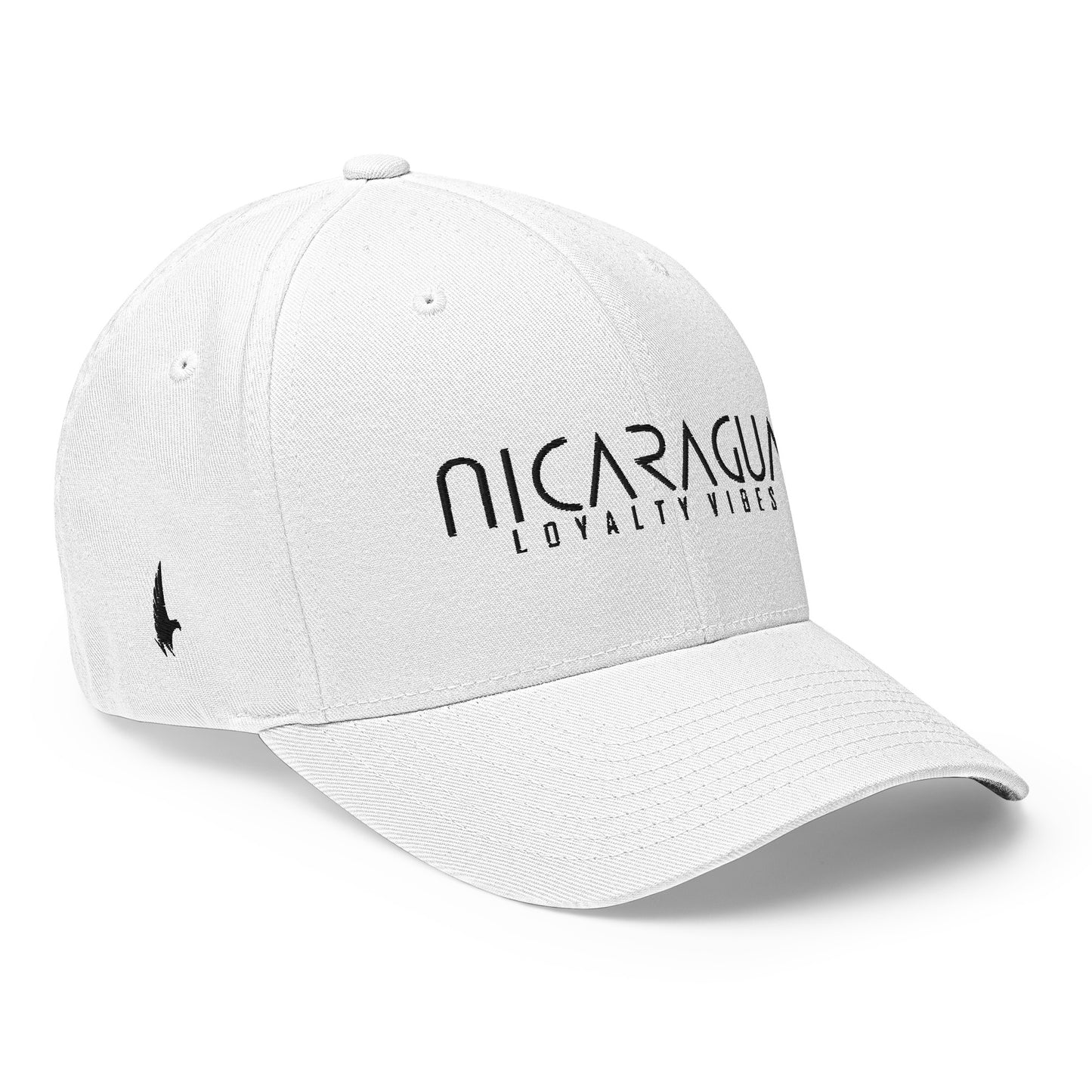 Loyalty Vibes Classic Nicaragua Fitted Hat White Fitted Loyalty Vibes