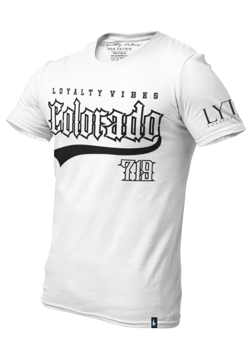 Loyalty Vibes Loyalty Vibes Colorado 719 Streetwear T-Shirt White