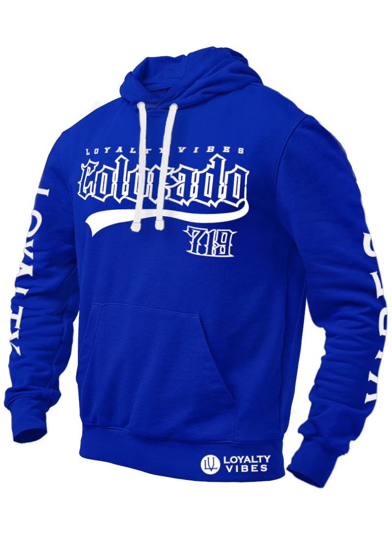 Loyalty Vibes Colorado 719 Hoodie Blue Loyalty Vibes