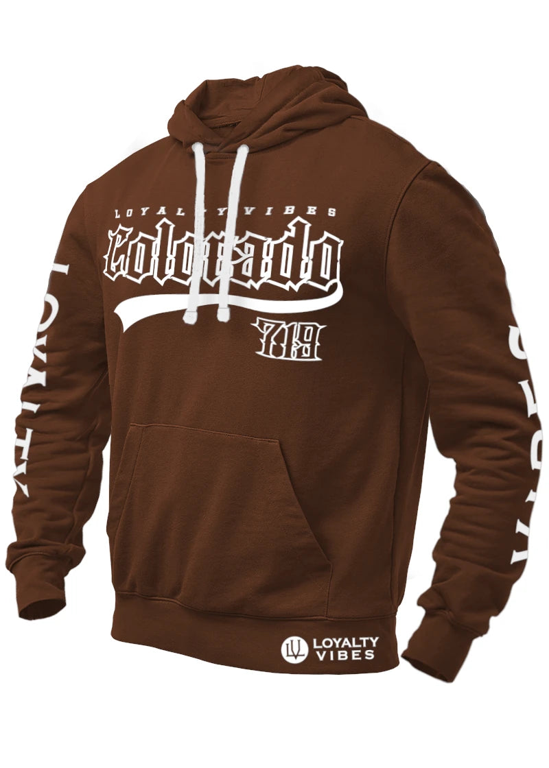 Loyalty Vibes Colorado 719 Hoodie Brown Loyalty Vibes