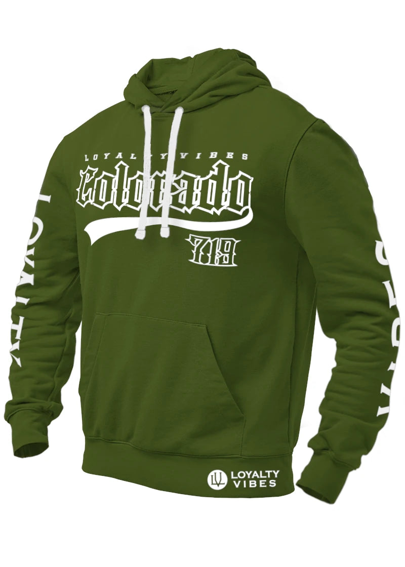 Loyalty Vibes Colorado 719 Hoodie Military Green Loyalty Vibes