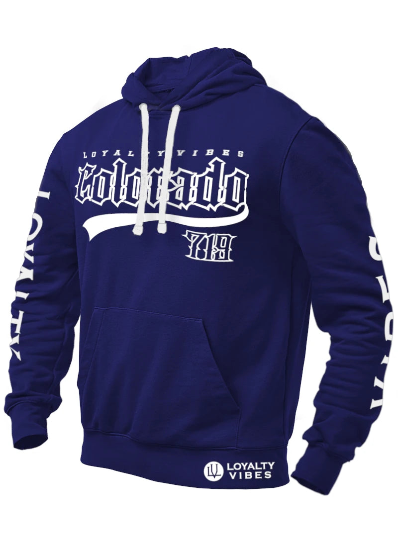 Loyalty Vibes Colorado 719 Hoodie Navy Blue Loyalty Vibes