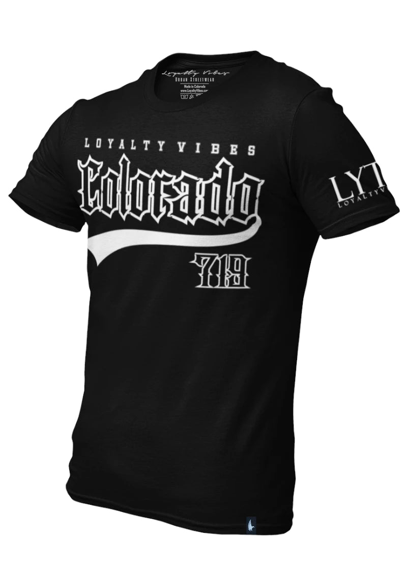 Loyalty Vibes Colorado 719 Streetwear T-Shirt Black Loyalty Vibes