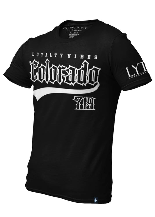 Loyalty Vibes Colorado 719 Streetwear T-Shirt Black Loyalty Vibes