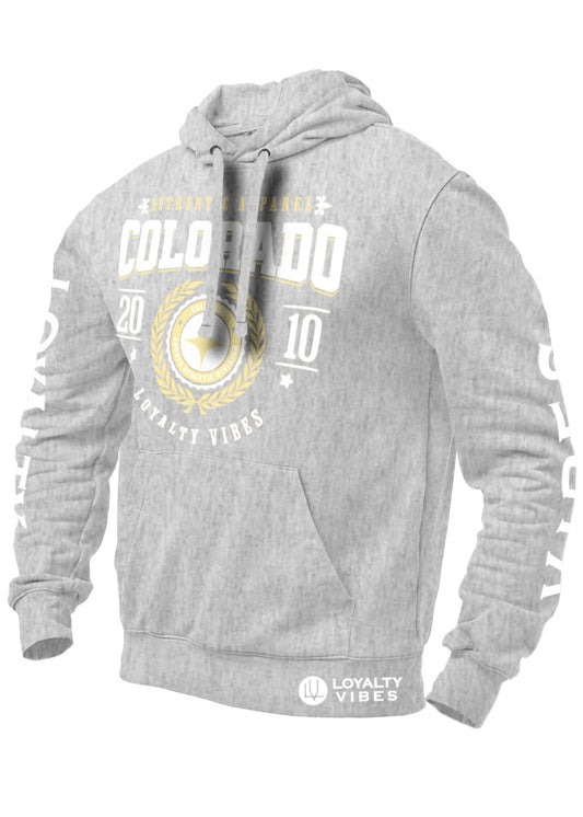 Loyalty Vibes Colorado Division Graphic Hoodie Heather Grey White Loyalty Vibes