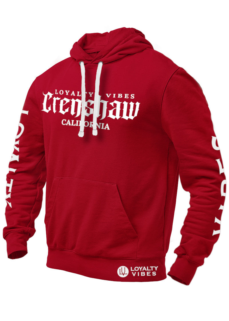 Loyalty Vibes Crenshaw Graphic Hoodie Maroon Loyalty Vibes