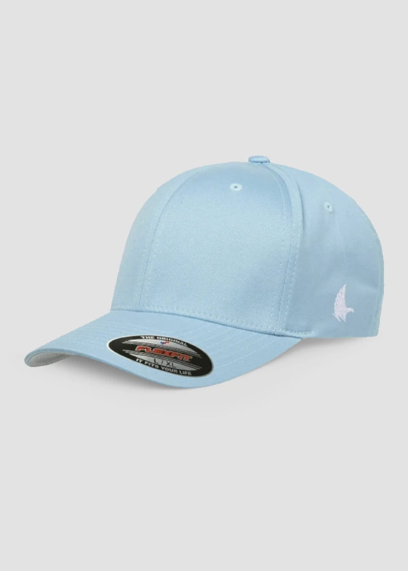Loyalty Vibes Custom Fitted Hat Baby Blue Loyalty Vibes