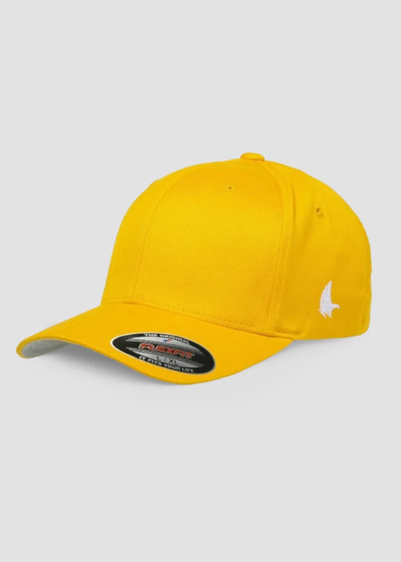 Gold Custom Fitted Hats For Men No Minimum USA Loyalty Vibes