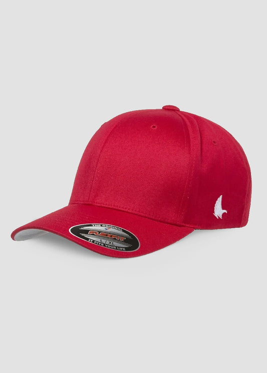 Loyalty Vibes Custom Red Fitted Hat Red Loyalty Vibes