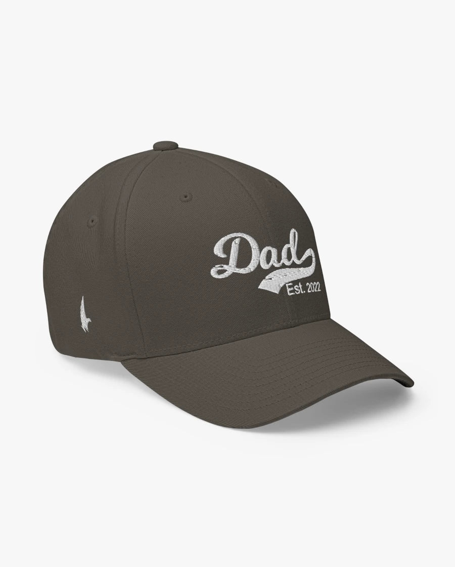 Loyalty Vibes Dad Est Fitted Hat Charcoal Grey Loyalty Vibes