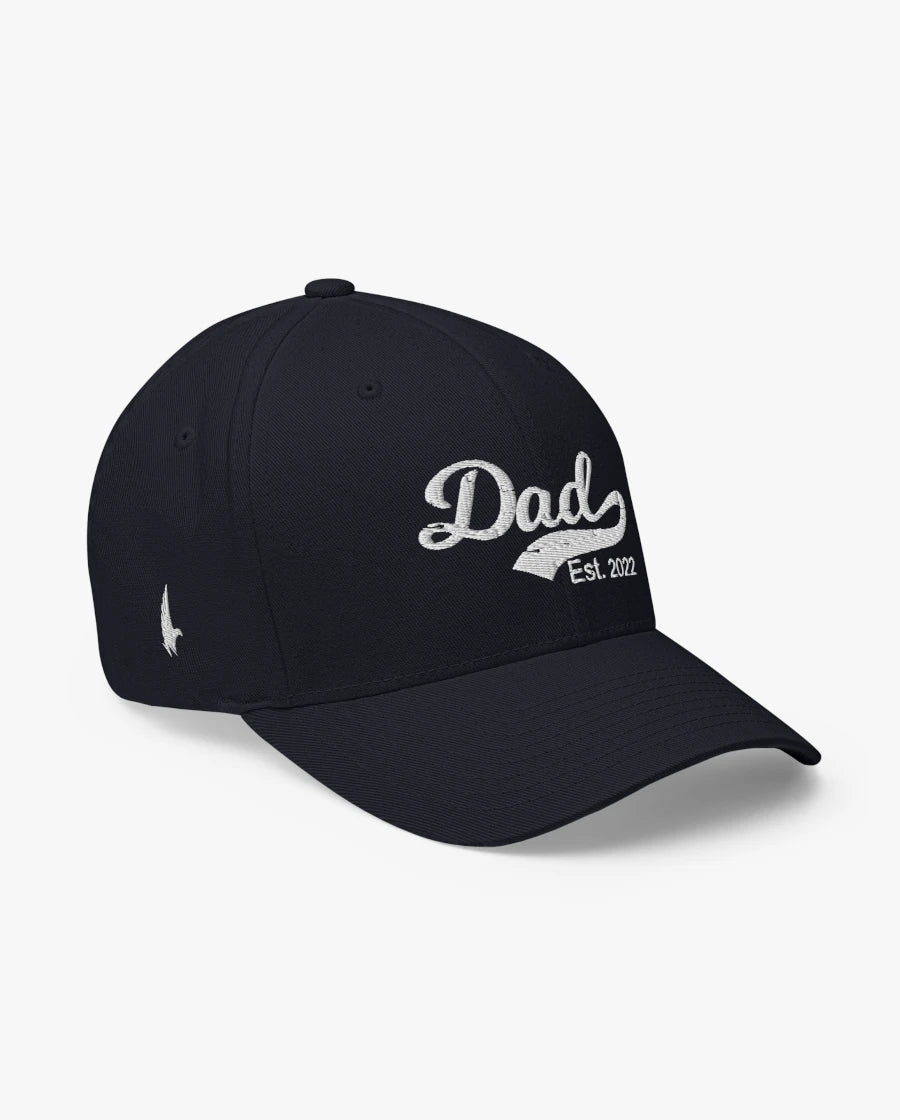 Loyalty Vibes Dad Est Fitted Hat Navy Blue Loyalty Vibes