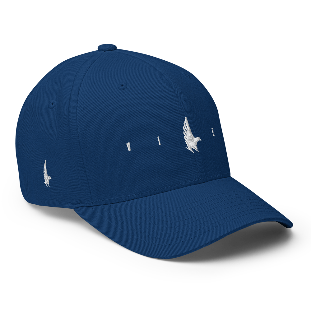Flex Logo Fitted Hat Blue - Loyalty Vibes