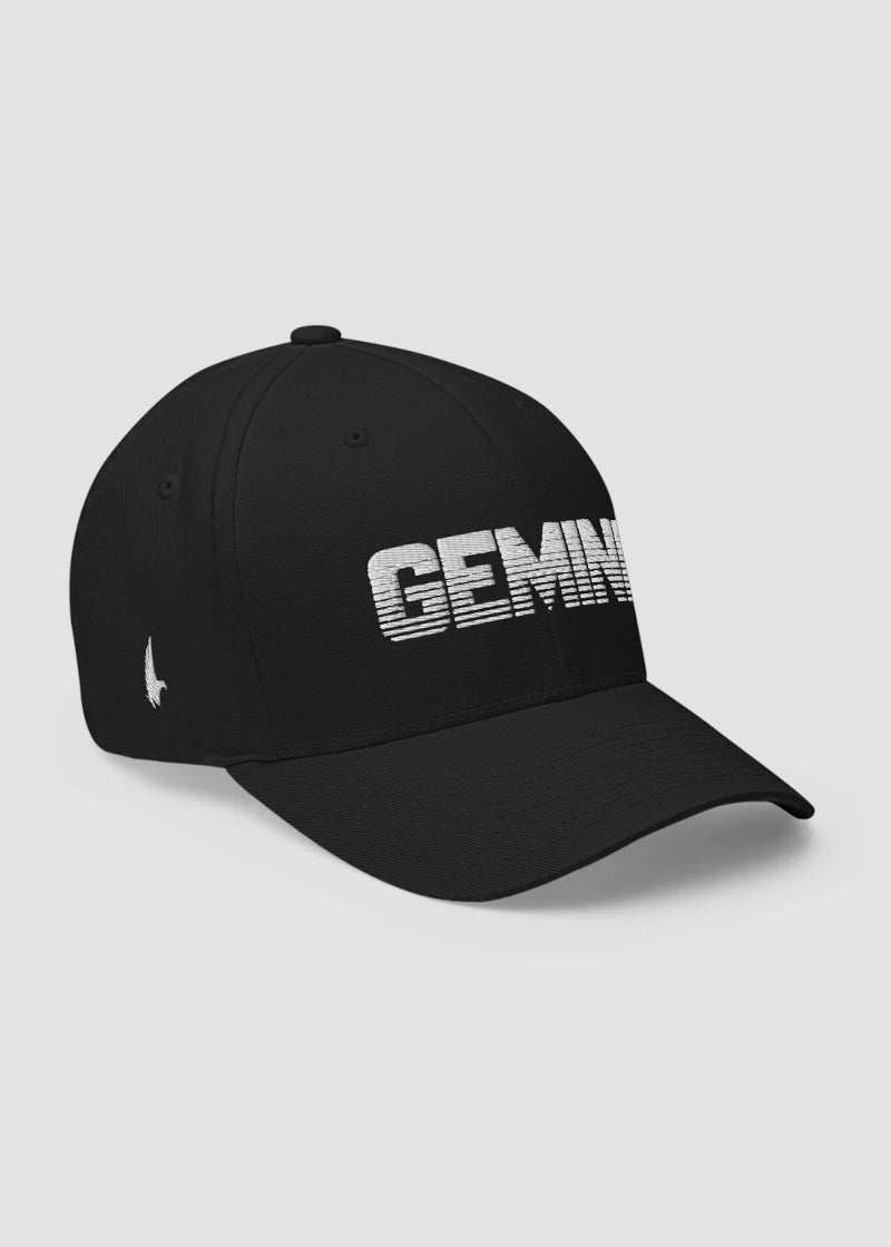 Gemini Fitted Hat Black - Loyalty Vibes