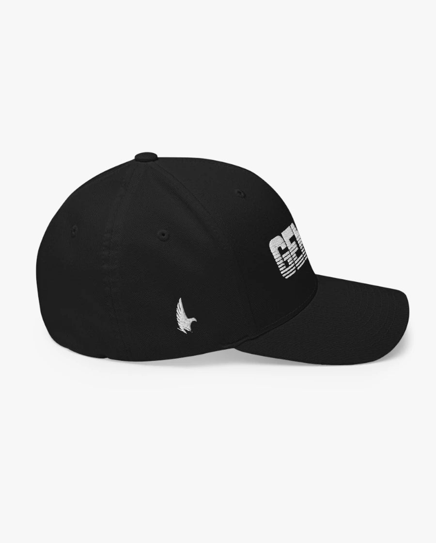 Gemini Fitted Hat Black Right - Loyalty Vibes