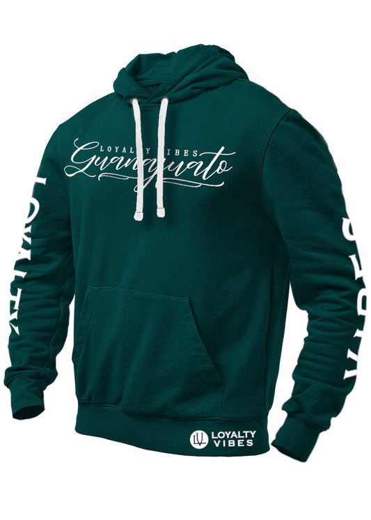 Loyalty Vibes Guanajuato Mexico Graphic Hoodie Caribbean Green Loyalty Vibes