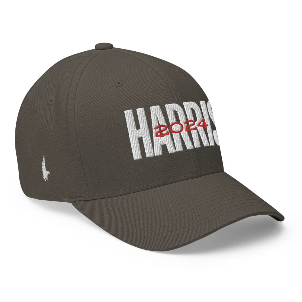 Loyalty Vibes Harris 2024 Fitted Hat Charcoal Gray Loyalty Vibes